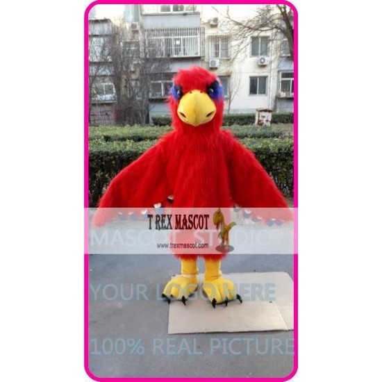 Mascot Plush Red Hawk Eagle Falcon Mascot Costume