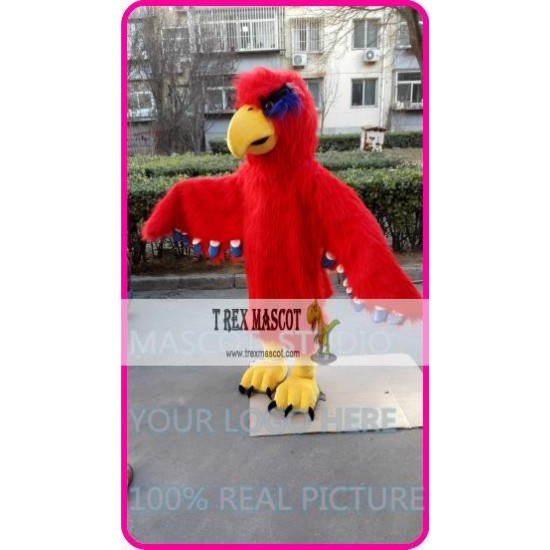 Mascot Plush Red Hawk Eagle Falcon Mascot Costume