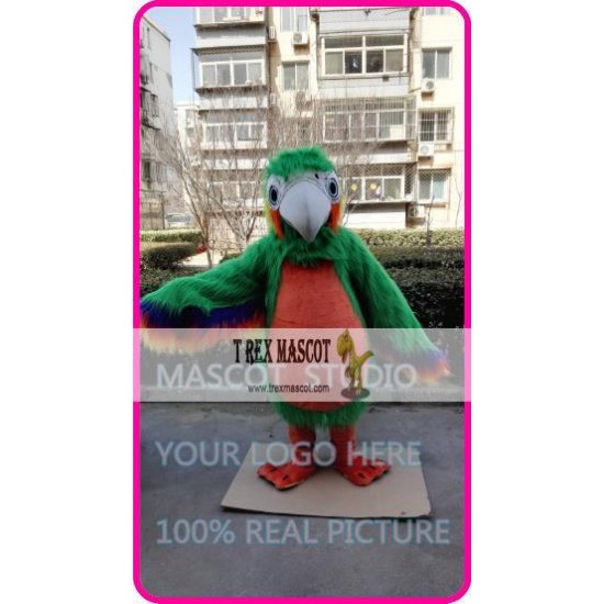 Mascot Green Plush Parrot Mascot Costume