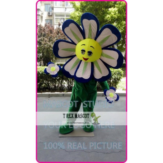 Mascot Blue Flower Sunflower Mascot Costume