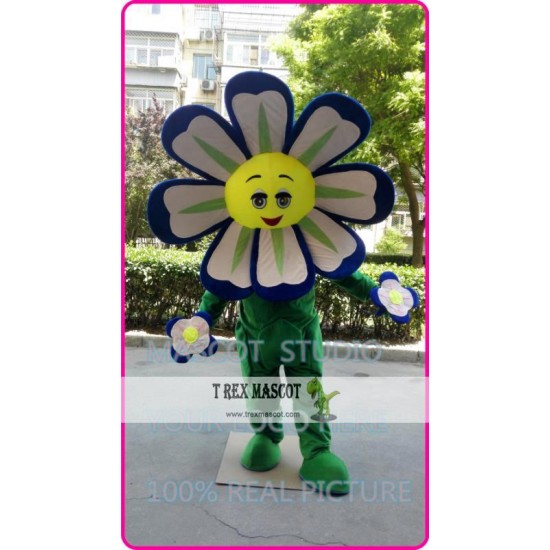 Mascot Blue Flower Sunflower Mascot Costume