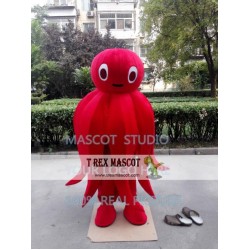 Red Octopus Mascot Costume