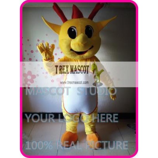 Mascot Yellow Dinosaur Dino Mascot Costume Anime Cosplay Cartoon