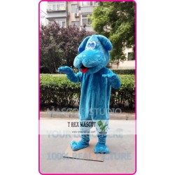 Mascot Cartoon Blue Dog Mascot Costume