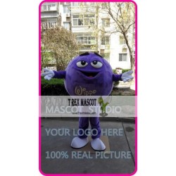 Mascot Purple Chocolate Beans Mascot Costume Cartoon 