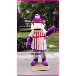 Mascot Purple Hippo Mascot Costume