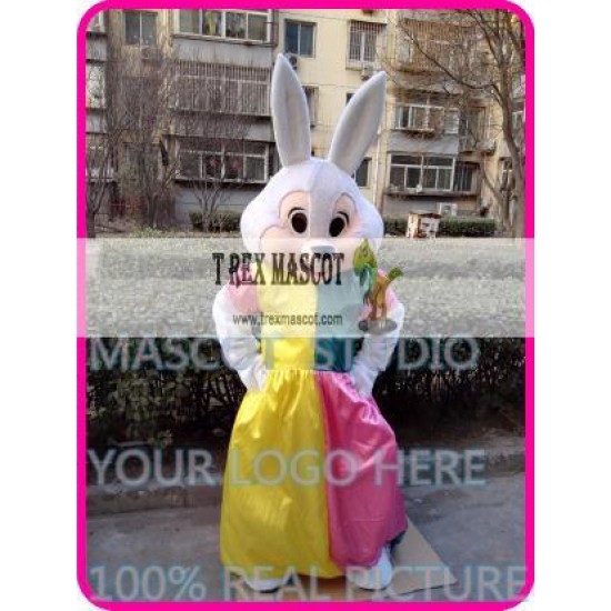 Mascot Mrs Easter Bunny Mascot Costume