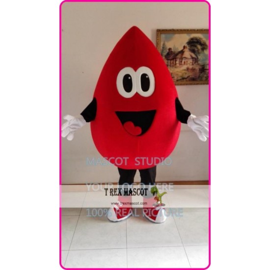 Mascot Red Blood Drop Mascot Costume Cartoon Anime Cosplay