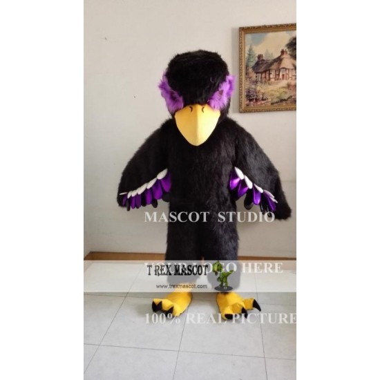 Black Eagle Mascot Hawk Falcon Mascot Costume