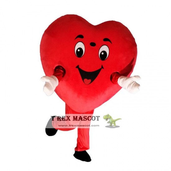 Valentine's Day Red Heart Love Mascot Costume