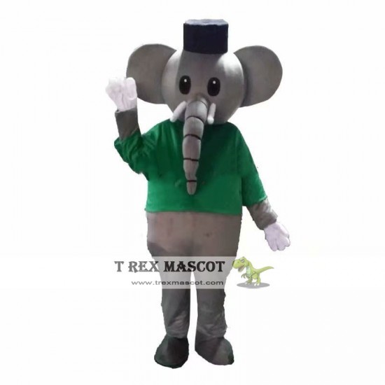 Cute Gray Elephnt Mascot Costume