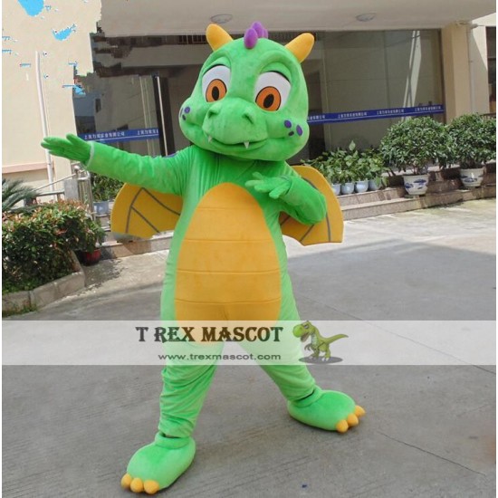 Green Dragon Mascot Costume