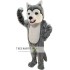 Gray Husky Wolf Mascot Costume