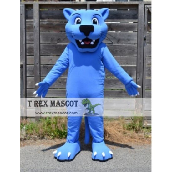 Blue Panther Mascot Costume