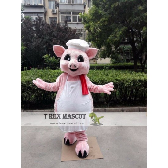 Pig Chef Mascot Costume