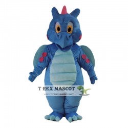 Cartoon Blue Dragon Mascot Costume