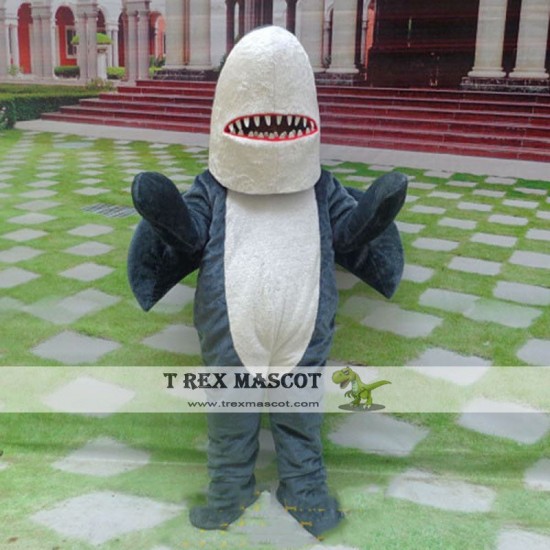 Dark Grey Shark Mascot Costume