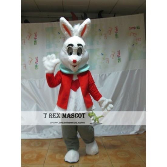 Red Rabbit Mascot Costume