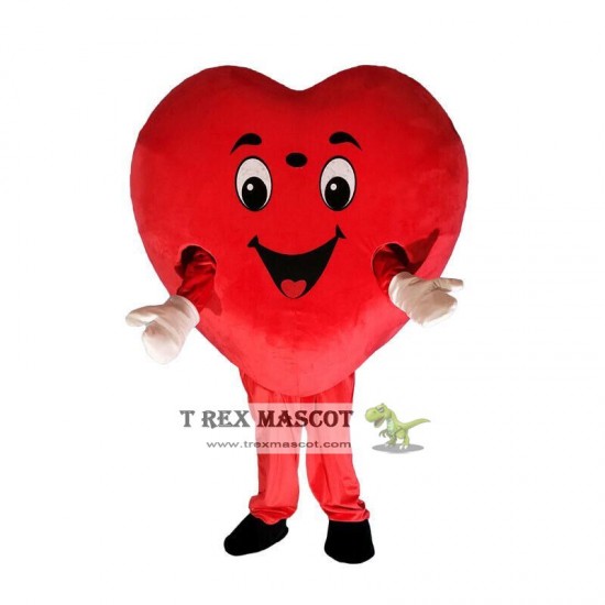 Valentine's Day Red Heart Love Mascot Costume