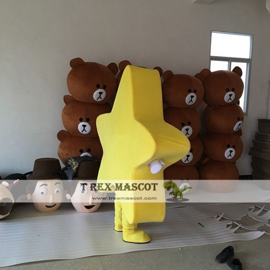 Yellow Star Mascot Costume