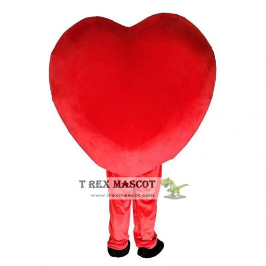 Red Heart Love Mascot Costume