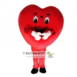 Red Heart Love Mascot Costume