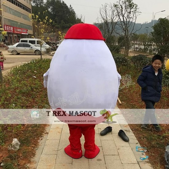 White Egg Mascot Costume