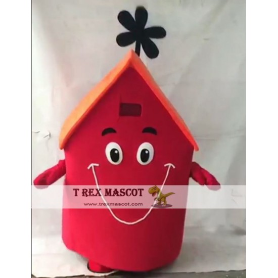 Red house Mascot Costume