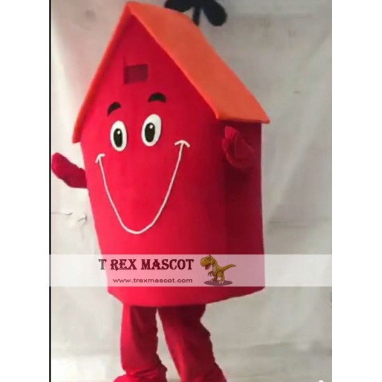 Red house Mascot Costume