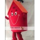 Red house Mascot Costume