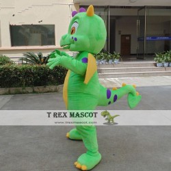 Green Dragon Mascot Costume