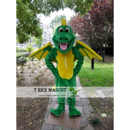 Green Dragon Mascot Costume