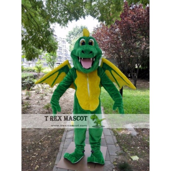 Green Dragon Mascot Costume