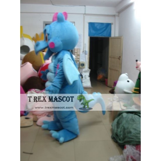 Blue Dragon Mascot Costume