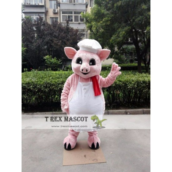 Pig Chef Mascot Costume