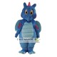 Cartoon Blue Dragon Mascot Costume