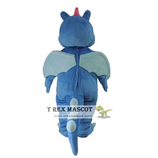 Cartoon Blue Dragon Mascot Costume